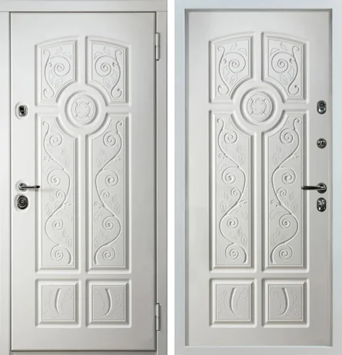 Эксклюзивная дверь уличная белая №35