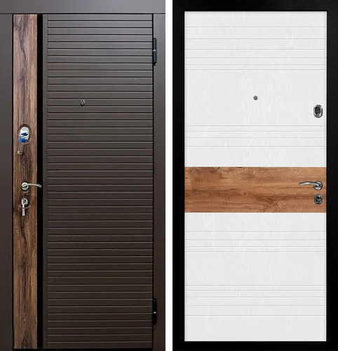 Дверь входная металлическая коричневая №101