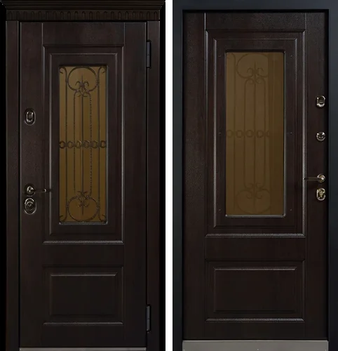 Входная дверь со стеклопакетом №4