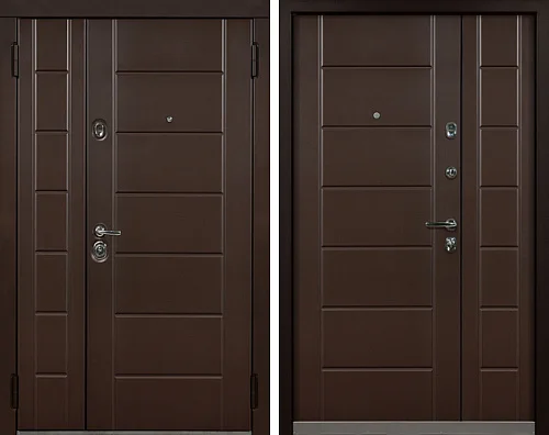 Полуторная уличная дверь нестандартных размеров №14