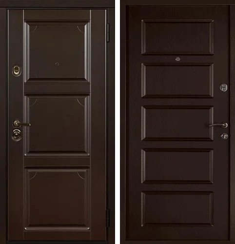 Металлическая дверь шоколад окрас по RAL