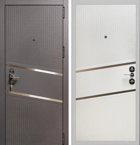 Российская металлическая дверь капучино №39