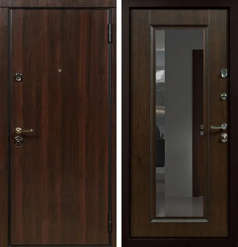 Железная дверь входная с зеркалом №3