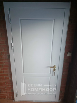 Входная металлическая дверь терморазрыв  шпон / шпон с порогом из нержавейки на заказ