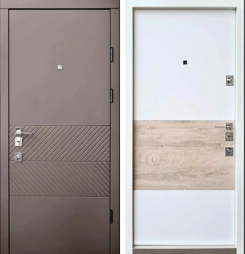 Железная дверь белого цвета white №109
